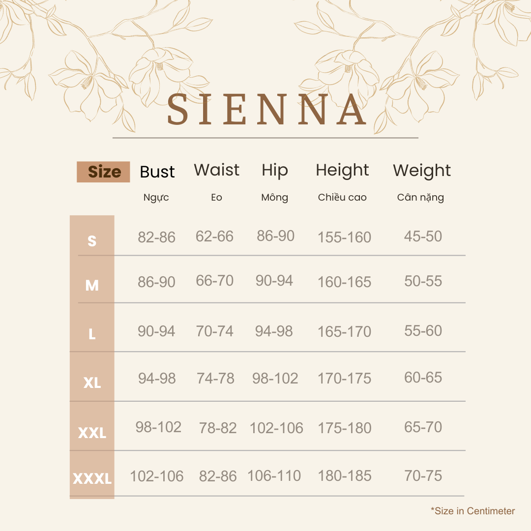 Brown Warm Minimalist Size Chart Instagram Post